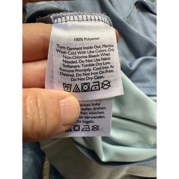 Eddie Bauer Mens Freedry Gray‎ Polo XL short sleeve collared polyester pullover - Picture 5 of 6